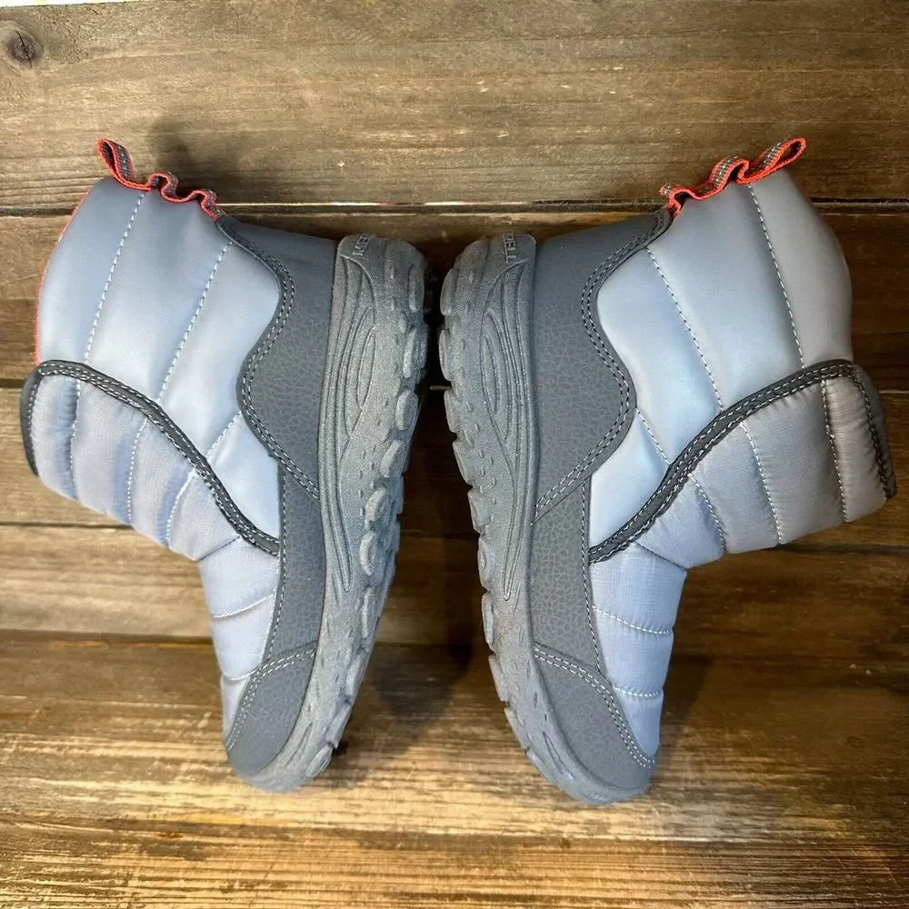 New Kids Merrell Polar‎ Puffer Gray Waterproof Insulated Winter Boots Size 1 Y